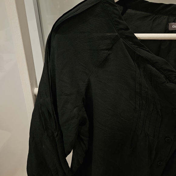 Black silk blouse - Picture 3 of 3